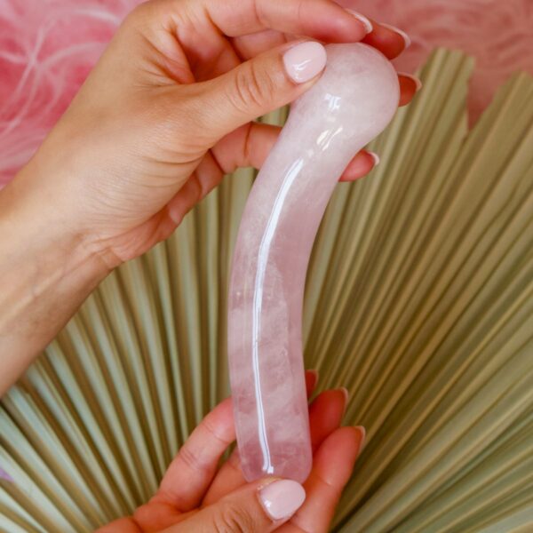 True Love – Rose Quartz Yoni Wand - Image 3