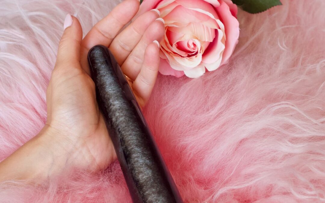 Shining Bright – Silver Sheen Obsidian Yoni Wand