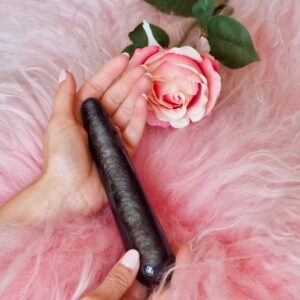 Shining Bright – Silver Sheen Obsidian Yoni Wand