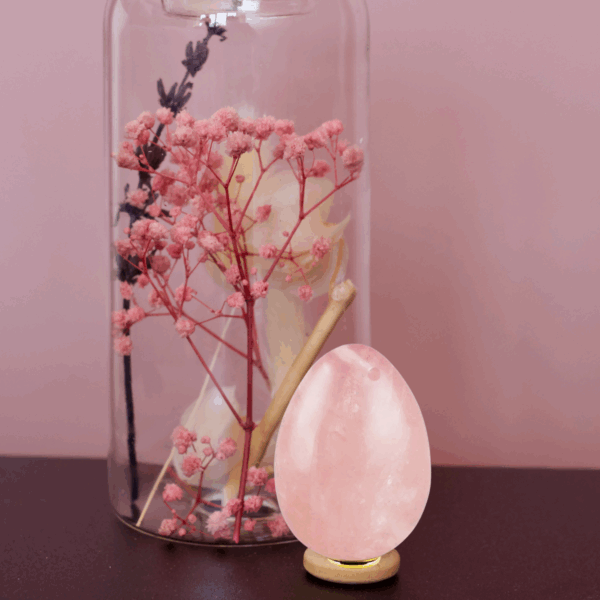 Star Rose Quartz Yoni Egg - Image 3