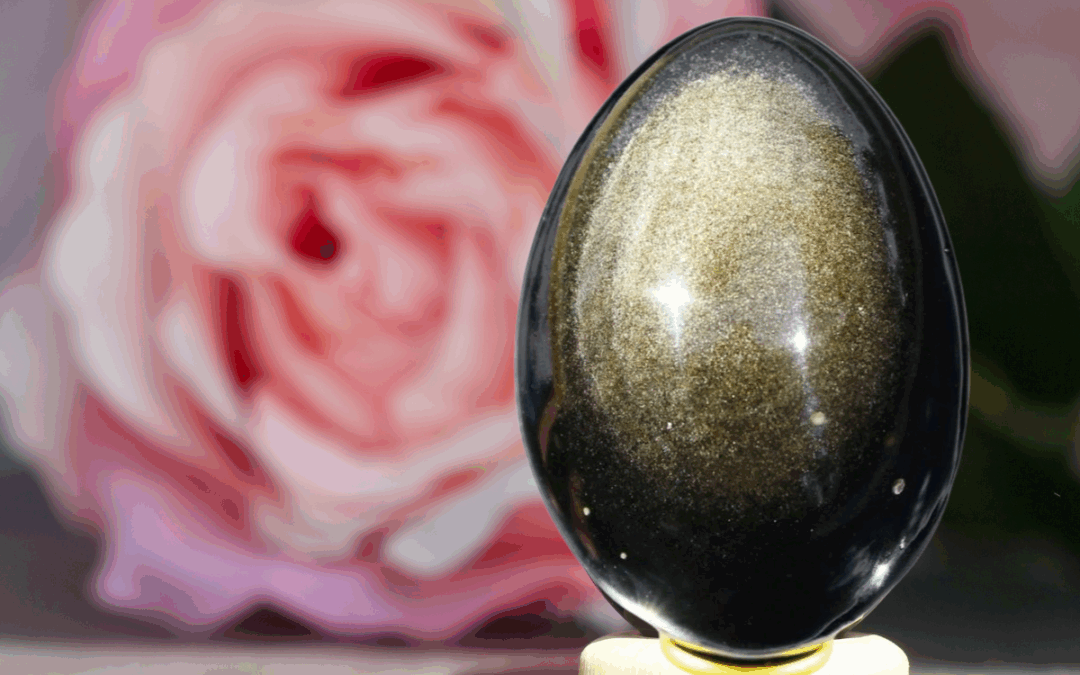Golden Sheen Obsidian Yoni Egg