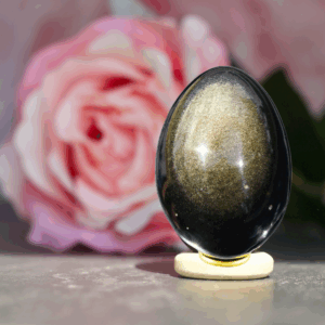 Golden Sheen Obsidian Yoni Egg